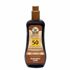 AUSTRALIAN GOLD INSTANT BRONZER SPRAY GEL SPF50 237ML