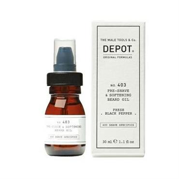 DEPOT 403 PRE-SHAVE&SOFTENING BEARD OIL BLACK PEPPER 30ML