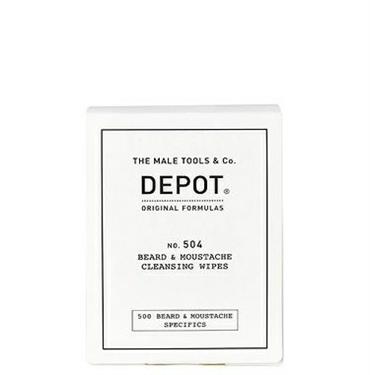DEPOT 504 BEARD&MOUSTACHE CLEANSING WIPES 12 SALVIETTE