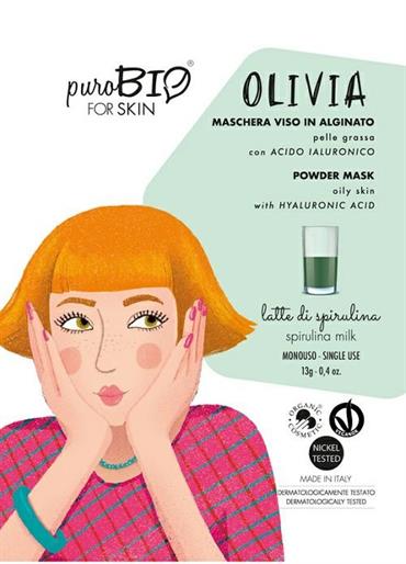 PUROBIO MASK OLIVIA MASCHERA PEEL OFF P/G SPIRULINA 12 13G