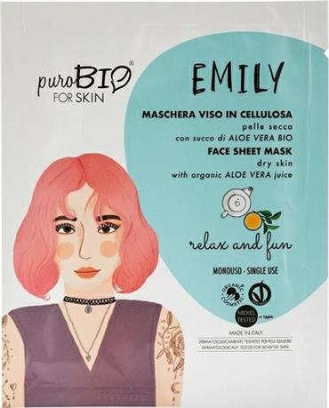 PUROBIO MASK EMILY MASCHERA IN TESSUTO P/S RELAX AND FUN
