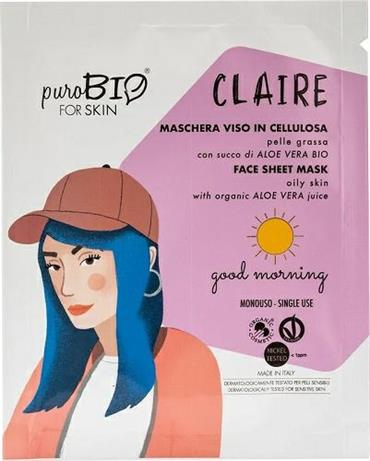 PUROBIO MASK CLAIRE MASCHERA IN TESSUTO P/G GOOD MORNING