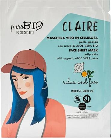 PUROBIO MASK CLAIRE MASCHERA IN TESSUTO P/G RELAX AND FUN