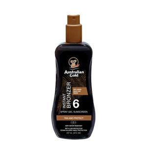 AUSTRALIAN GOLD INSTANT BRONZER SPRAY GEL SPF6 237ML