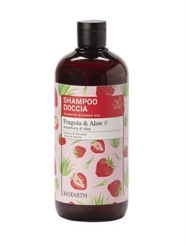 BIOEARTH FAMILY FRAGOLA & ALOE SHAMPOO DOCCIA 500ML