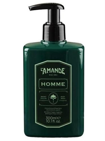 L'AMANDE Homme Pepe Nero Bagno Doccia Energizzante 300 ml
